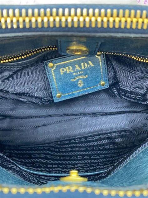 prada bn2324 vitello shine|PRADA BN2324 2WAY VITELLO SHINE Handbag Leather Blue .